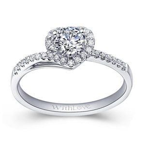 心只有你-18K白金結婚鑽戒